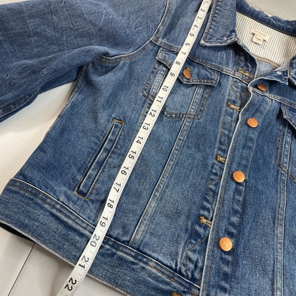 J.Crew Classic Denim Jacket Women’s Size L Blue Jean Jacket Cotton - Picture 8 of 8